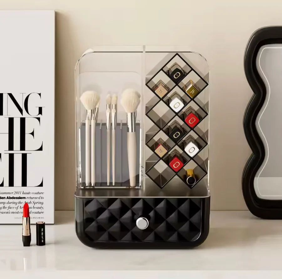 Luxury Cosmetic Organizer With Drawer, Acrylic Desktop Makeup Brushes Organizer, Dust Proof Lipstick Grid Compartment Organizer 4,499.00 PKR 7,999.00 PKR 43% Off