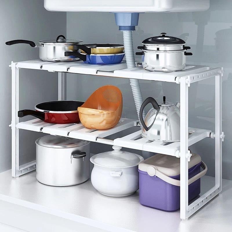 Adjustable Pan Rack Organizer, Heavy Duty Pot Rack, Multilayer Countertop Pan Shelf, Adjustable Cabinet Under Sink Pan Rack 3,499.00 PKR 5,599.00 PKR 37% Off